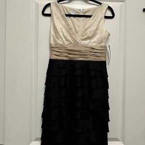 London Times Vanilla/Black Dress